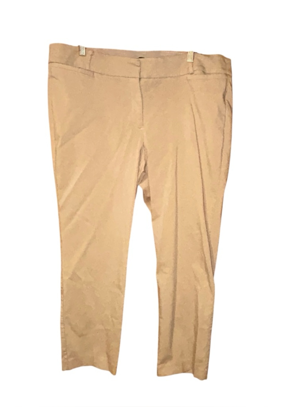 Lane Bryant The Allie Ankle Pants 20R Beige Stretch Career Work Slim Straight